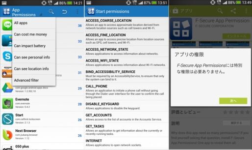 権限要求ゼロの無料パーミッション・ダッシュボード「F-Secure App Permissions」はアプリ整理に最適 #Android