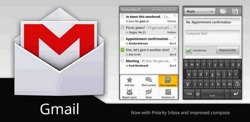 「Gmail」アプリがアップデート、7インチディスプレイへのサポート改善など