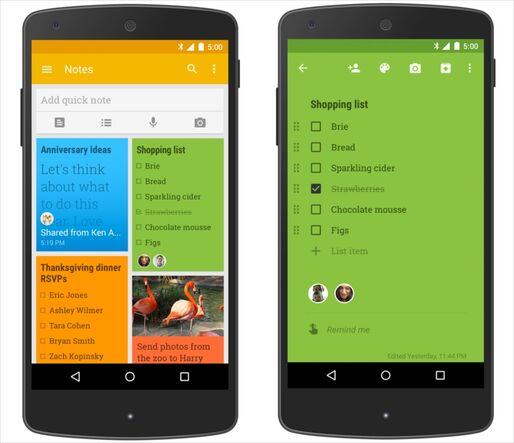 Google Keep、メモをリアルタイムで共同編集できる機能が追加