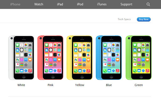 iPhone 5c、日本のアップル公式サイトから消し去られる