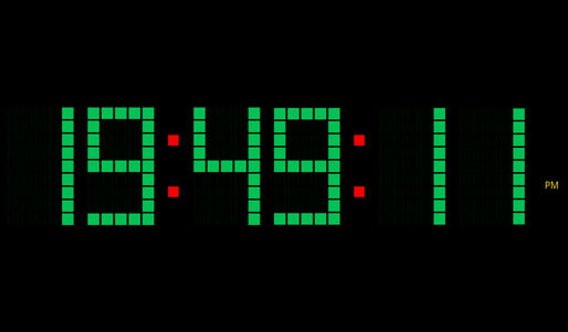 アプリ「LEDクロック」画面全体ををLED時計風に変える #Android