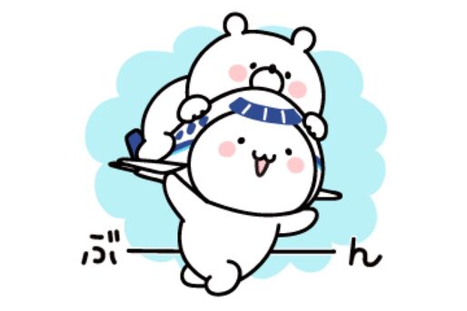 【LINE無料スタンプ】『ガーリーくまさん＆ANAそらっち』が登場、配布期間は2月18日まで