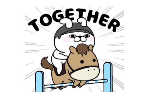 【LINE無料スタンプ】『うさぎ１００％×ＪＲＡ ２０２０馬術』が登場、配布期間は11月15日まで