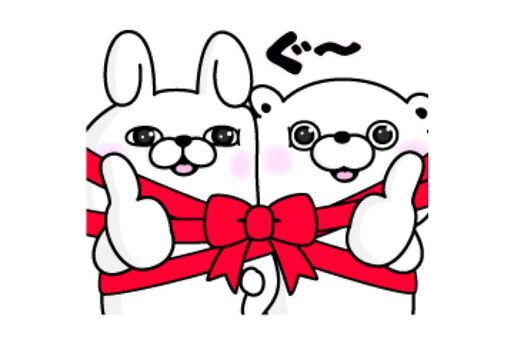 【LINE無料スタンプ】『うさぎ＆くま１００％×LINEギフト』が登場、配布期間は10月14日まで