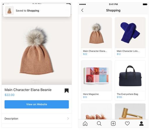 インスタグラムに「ショッピングコレクション」機能、気になるアイテムを保存して買い物リスト化