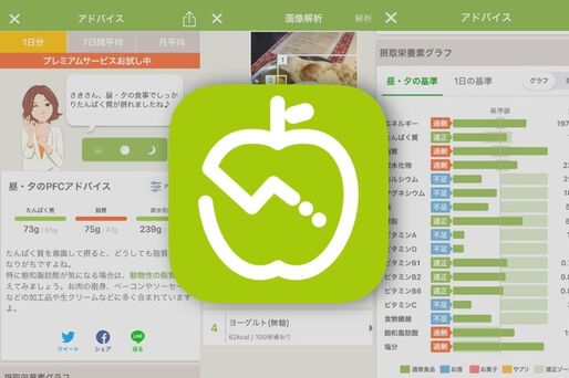 毎日の食事記録に最適、管理栄養士からアドバイスがもらえる「あすけん」