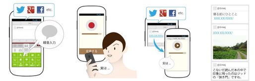 日本語入力アプリ「Simeji」がアップデート、音声メッセージをSNSに投稿できる録音入力機能を搭載