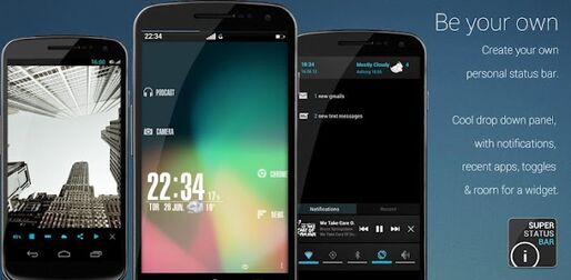 アプリ「スーパーステータスバー」通知バーを自在にカスタマイズ #Android