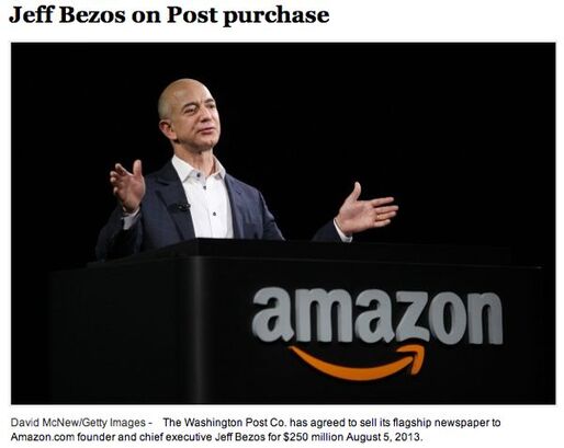 速報：Amazonのジェフ・ベゾスCEOが米紙ワシントン・ポストを買収