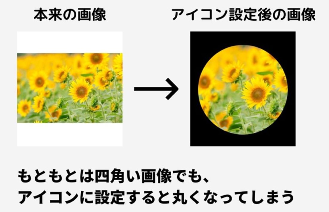 【Twitter】アイコンが丸くなる