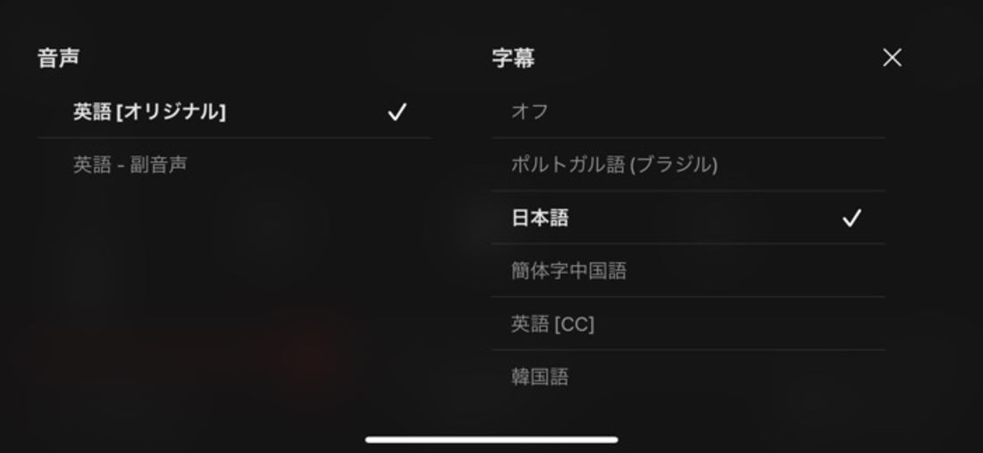 Netflix 字幕 音声切り替え