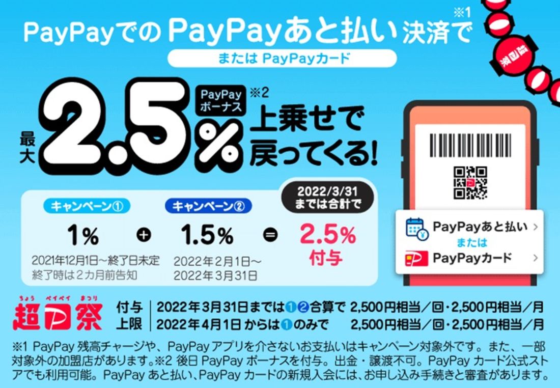 PayPayあと払い利用キャンペーン