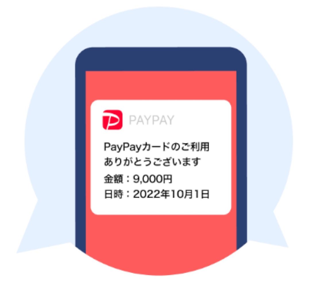 PayPayカード　利用速報サービス