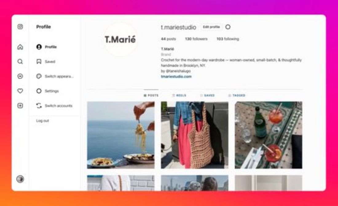 Web版Insagram デザイン