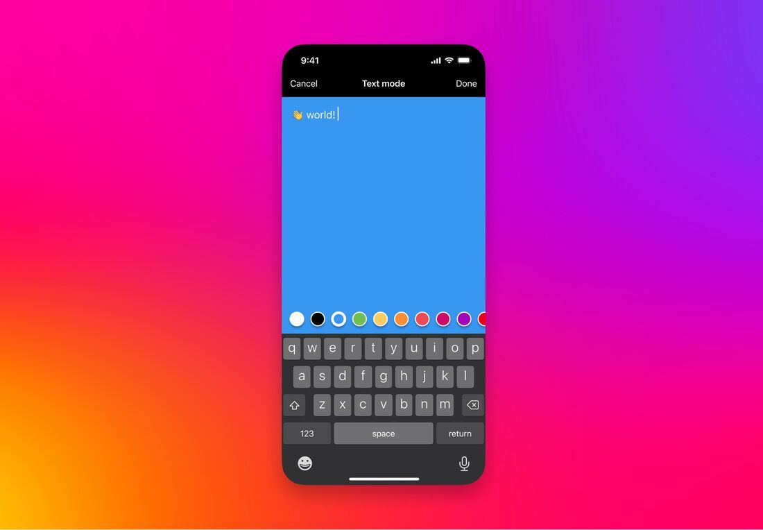 Instagram　テキスト投稿