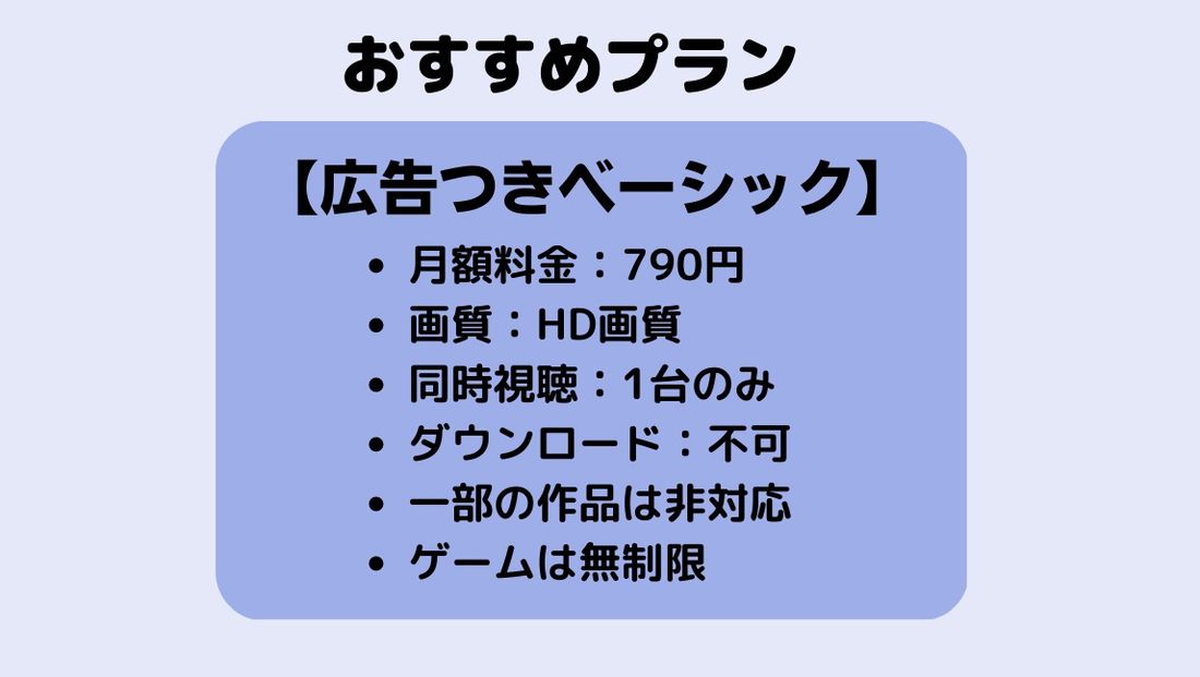 Netflix おすすめプラン 広告つきベーシック