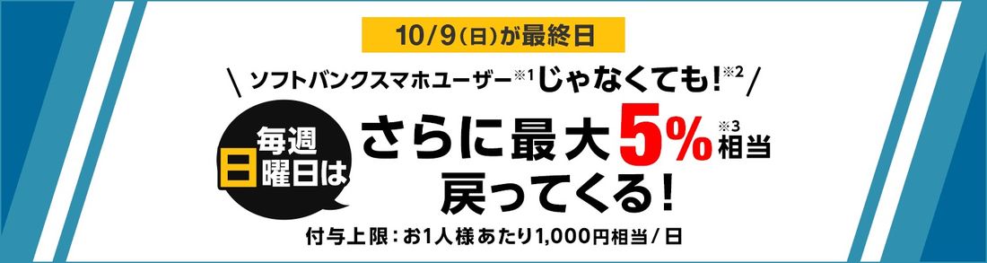 【Yahoo!ショッピング】日曜日はお得になる?