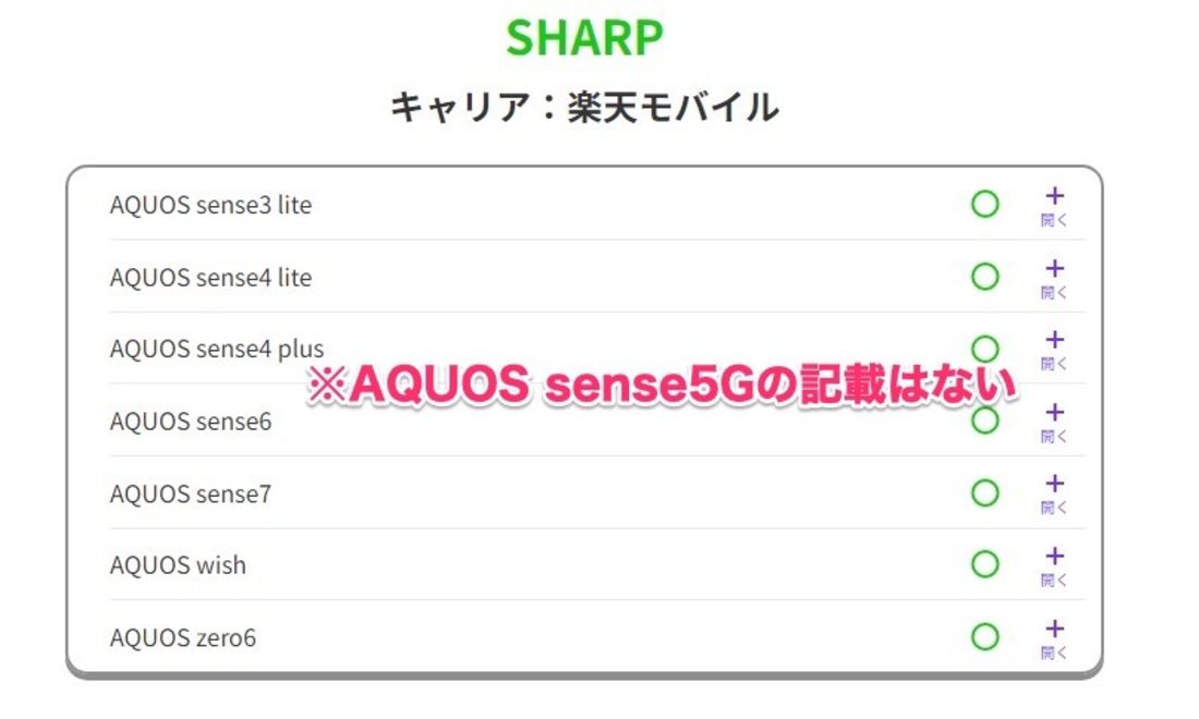 【LINEMO】AQUOS sense5G（楽天モバイル）