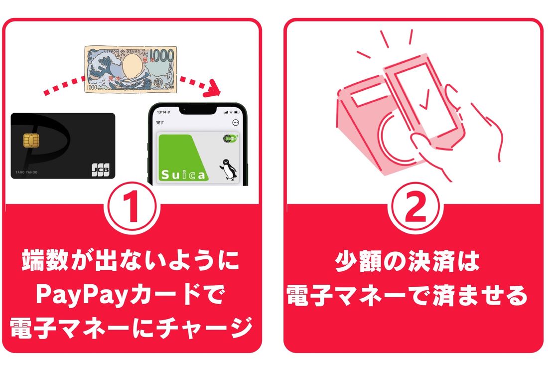 200円未満の端数を出さないようにPayPayカードを利用する方法