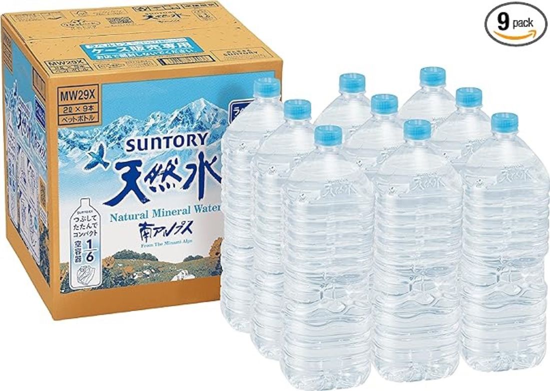 【Amazon.co.jp限定】 Restock サントリー 天然水 ラベルレス 2L ×9本