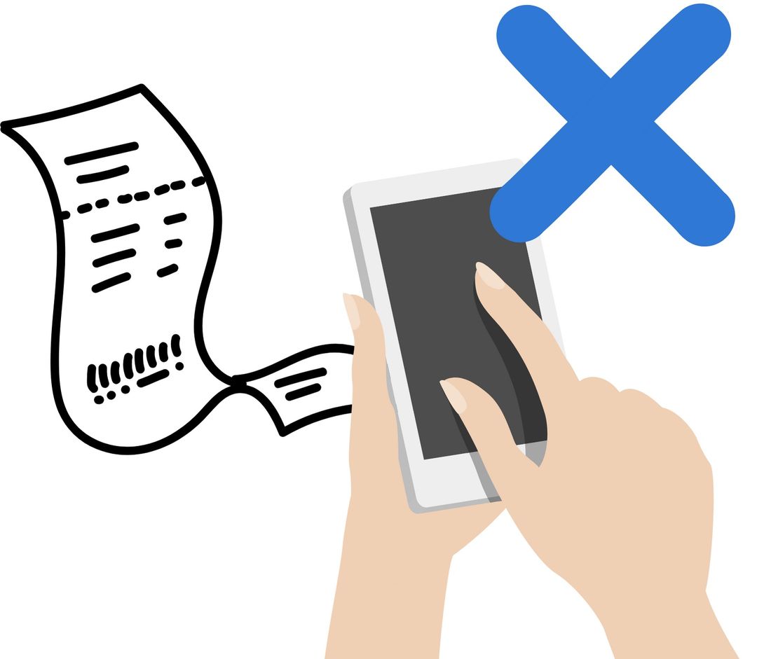 レシート撮影機能はない