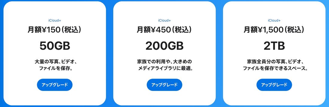 【iCloud＋】料金