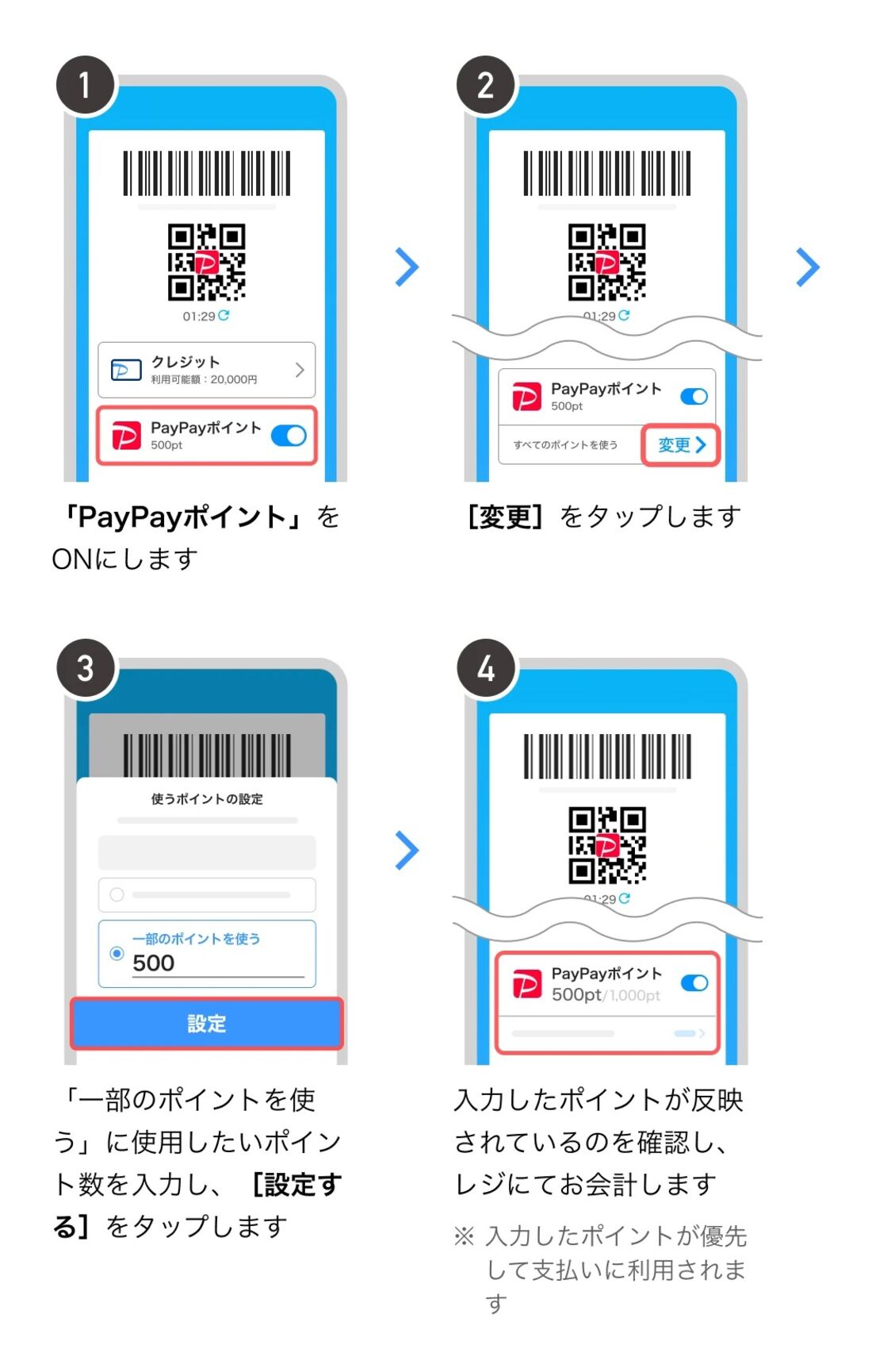 PayPay　ポイント指定