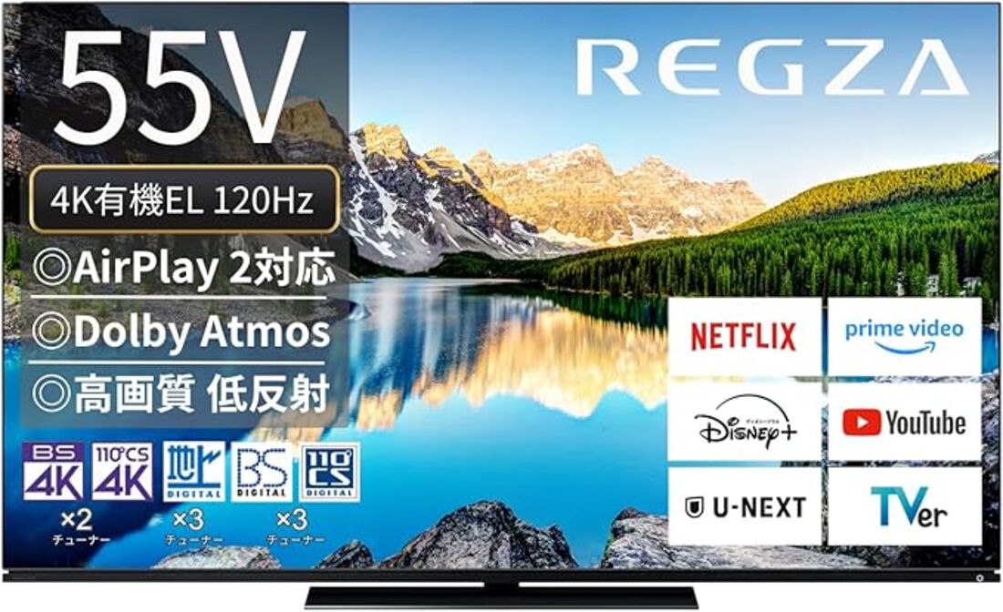 REGZA テレビ 55インチ 4K 有機ELテレビ 55X8900L 