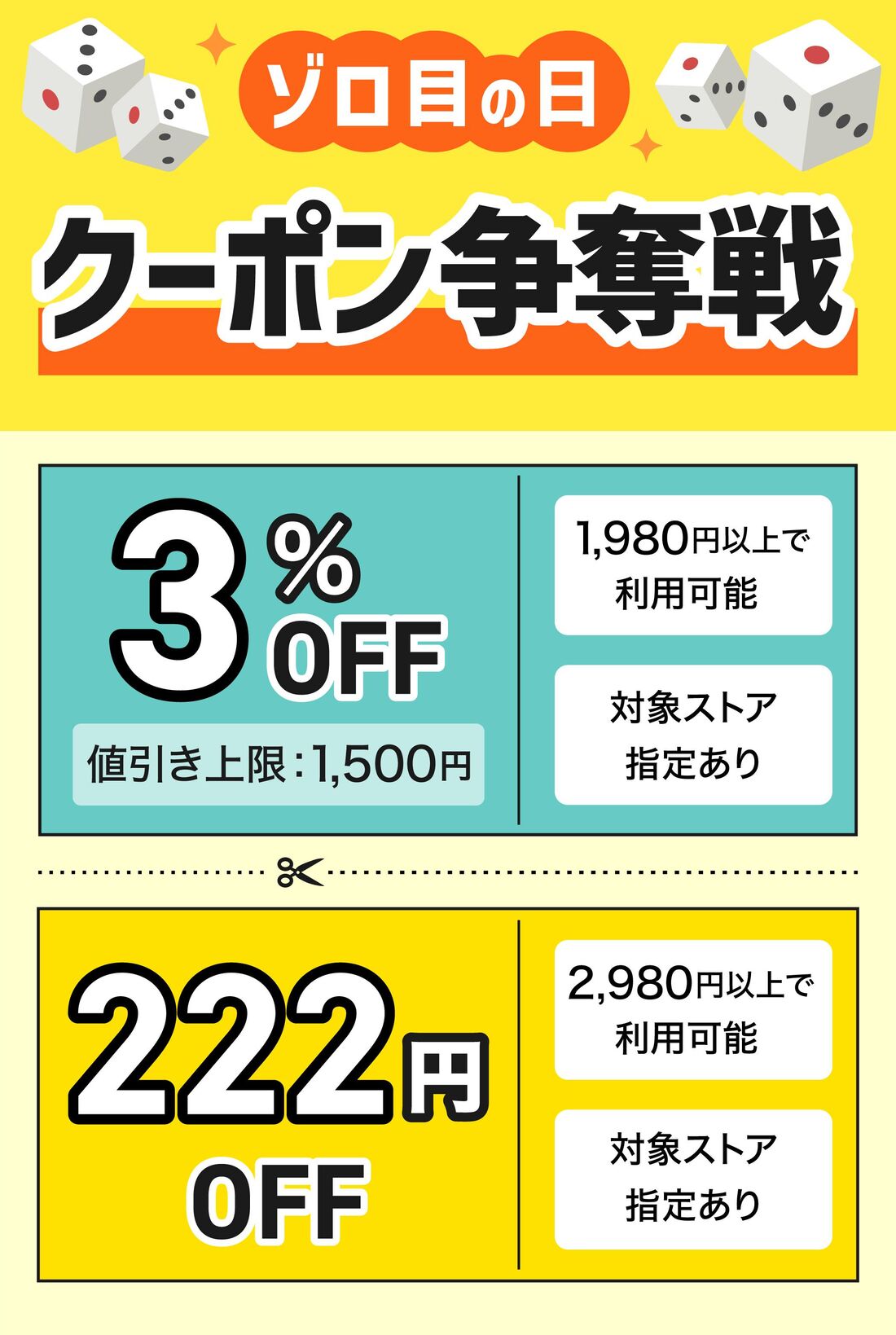 ゾロ目の日クーポン争奪戦