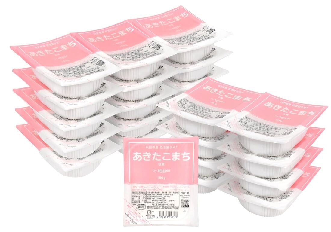 by Amazon パックご飯 秋田県産 あきたこまち 180g×24個