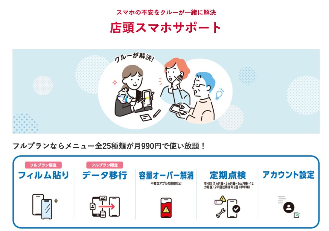 店頭スマホサポート