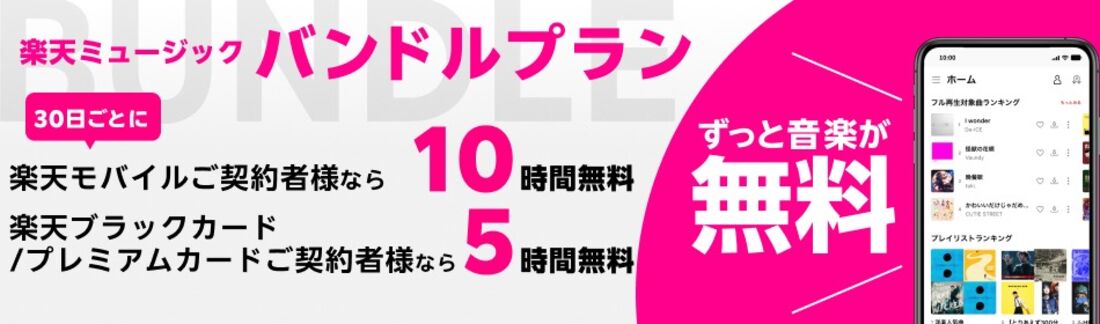 楽天ミュージック バンドルプラン
