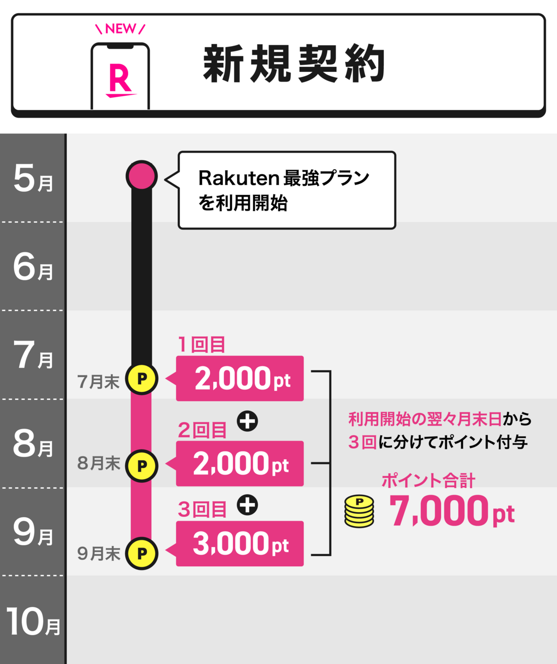 三木谷キャンペーン ポイント付与時期(新規契約)