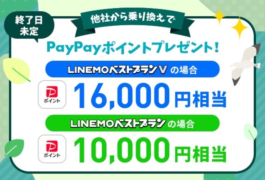 LINEMO PayPayポイントプレゼントキャンペーン
