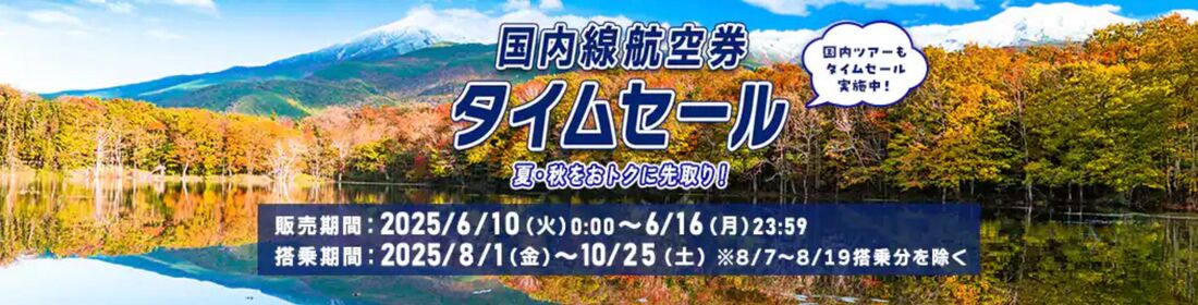 国内線航空券タイムセール
