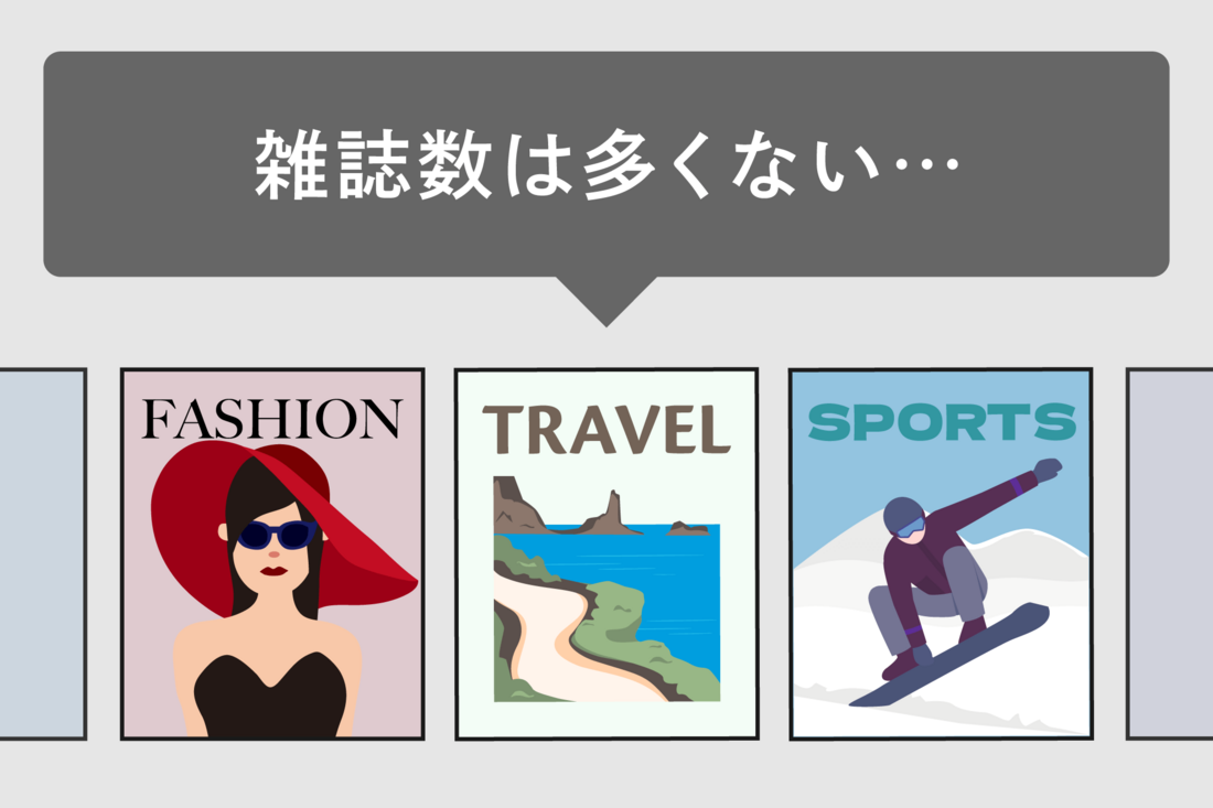 雑誌は他のサブスクのほうがラインナップが多い