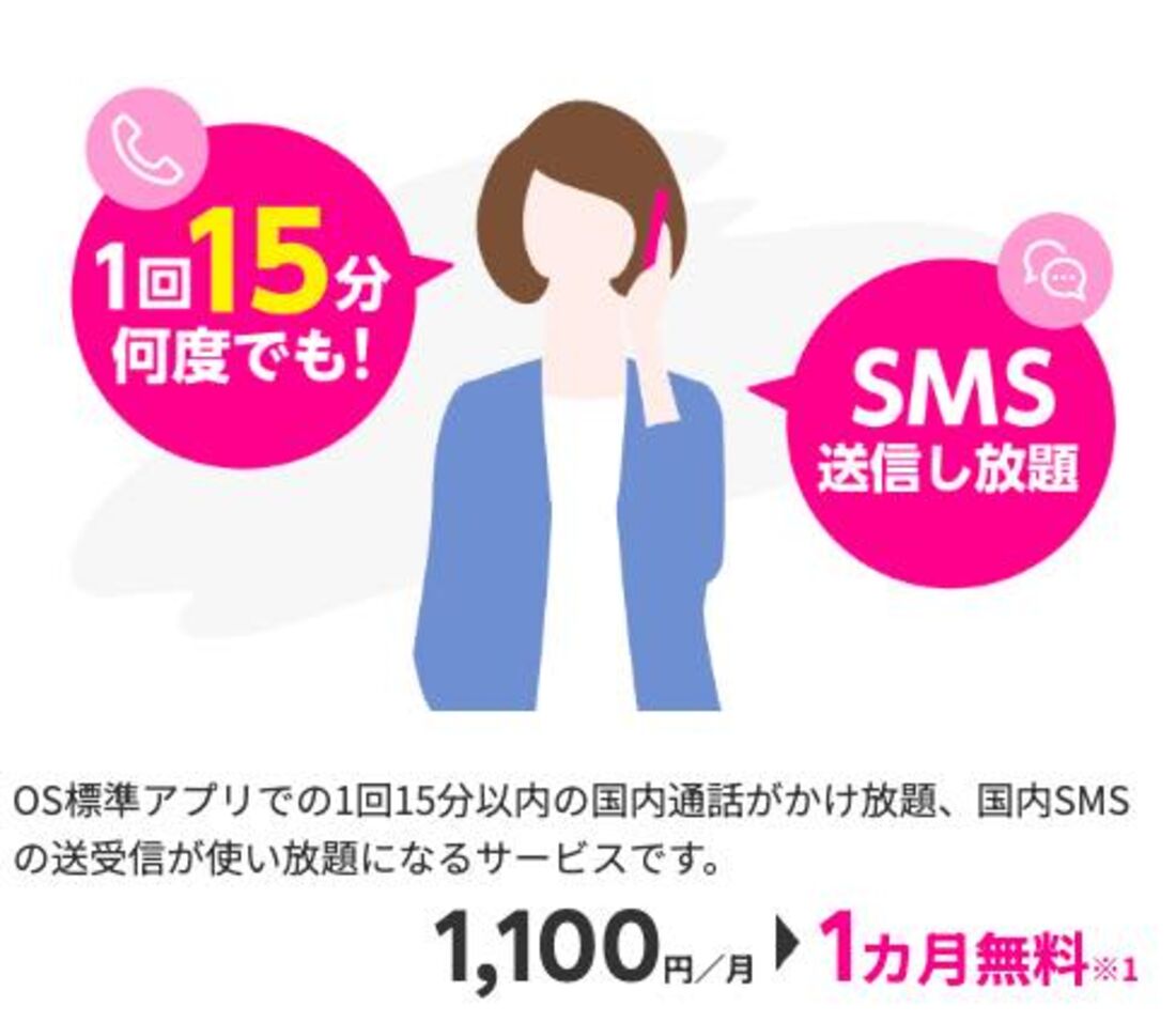 15分(標準)通話かけ放題