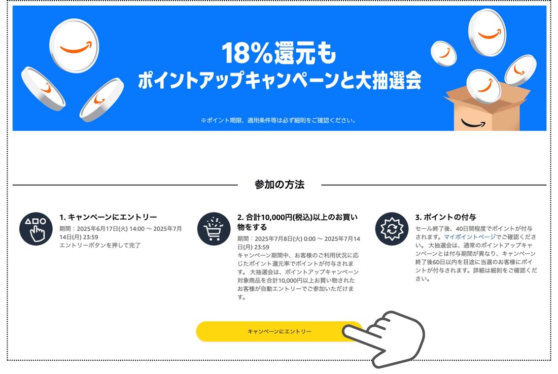 18%還元 ポイントアップキャンペーン