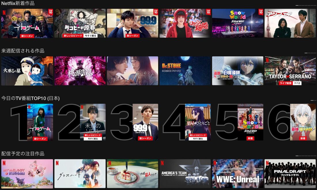 Netflix 7月 配信作品