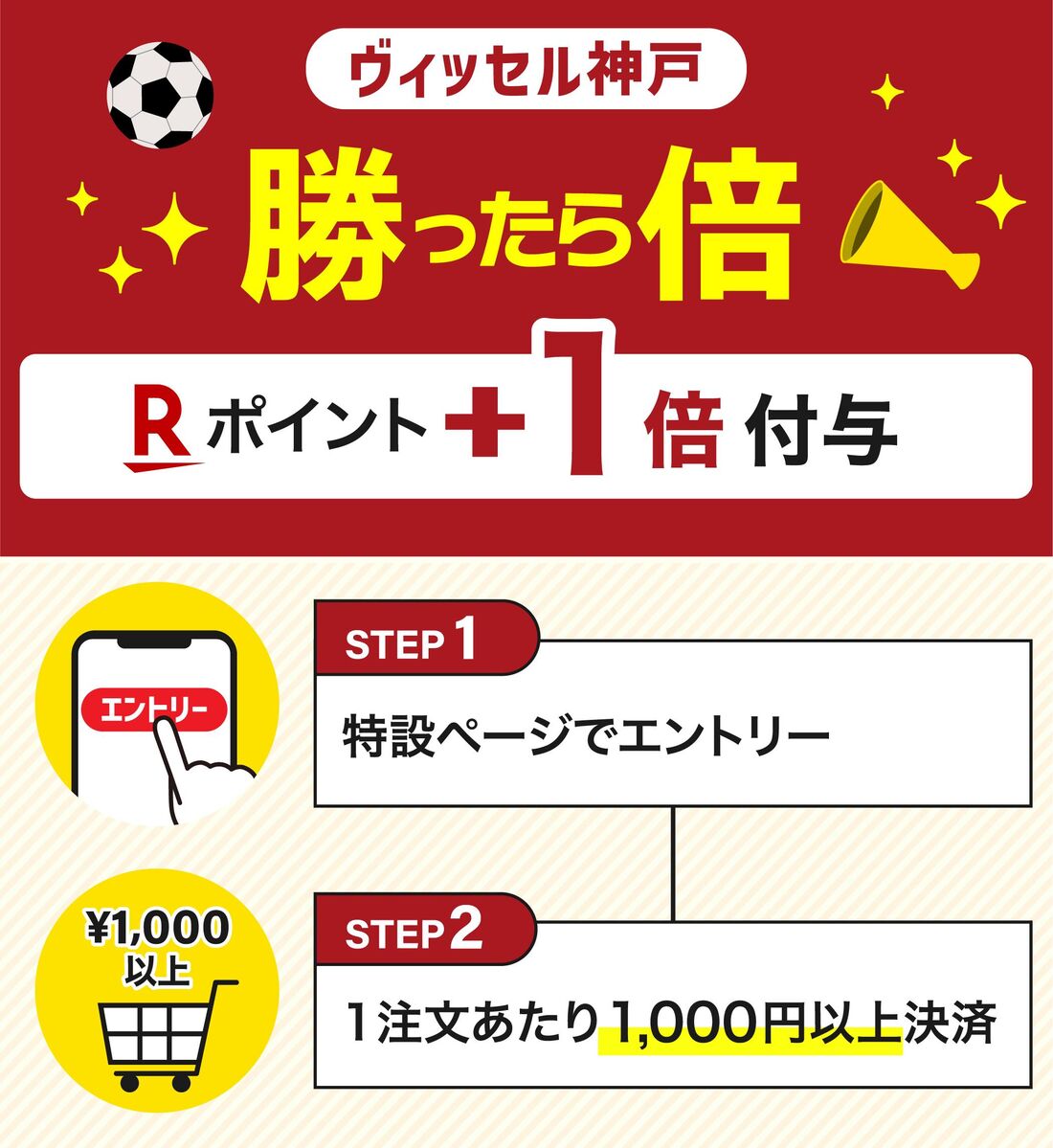 ヴィッセル神戸　勝ったら倍