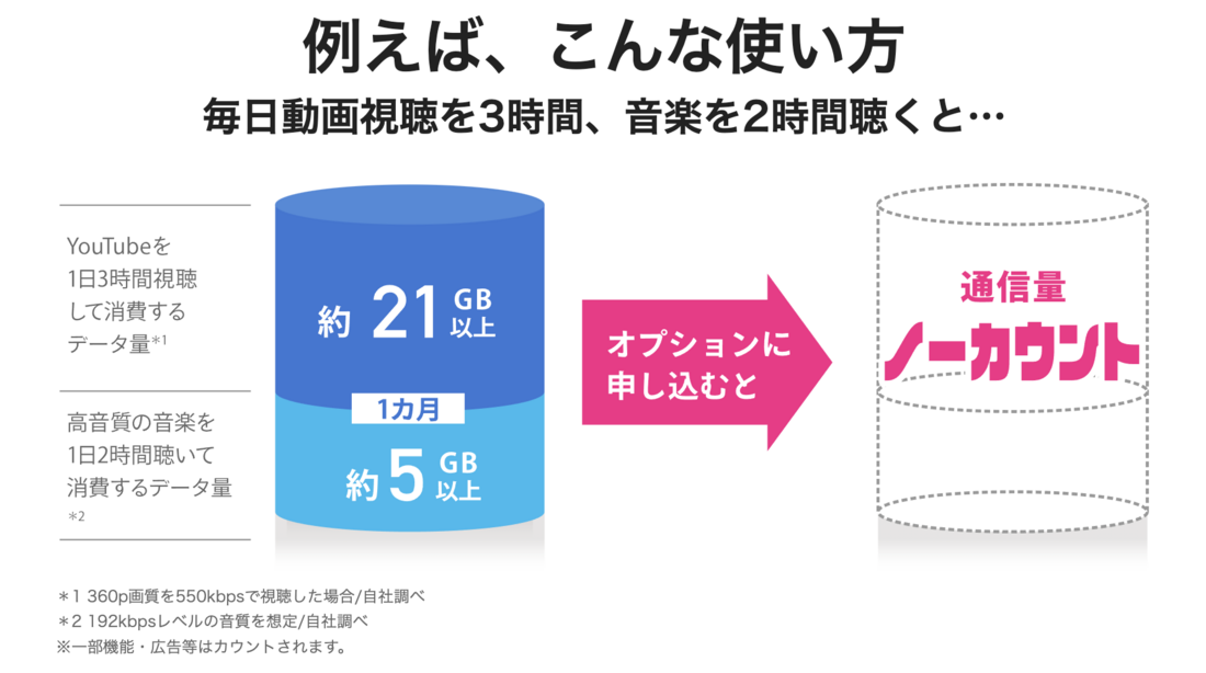 BIGLOBEモバイル エンタメフリーオプション
