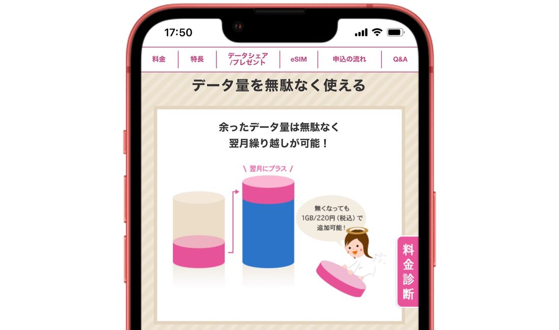 データ繰り越しできる格安SIM IIJmio