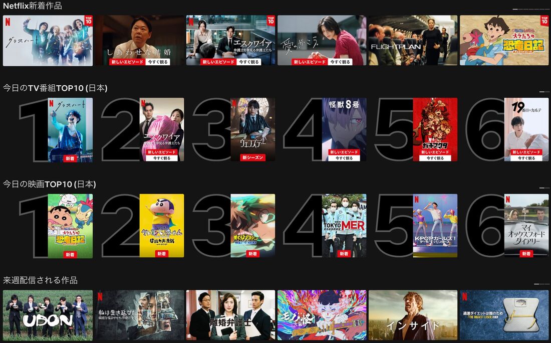 Netflix　8月　ラインナップ