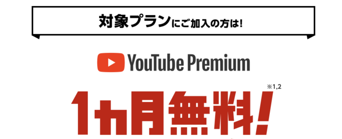 ワイモバイル YouTube Premium特典