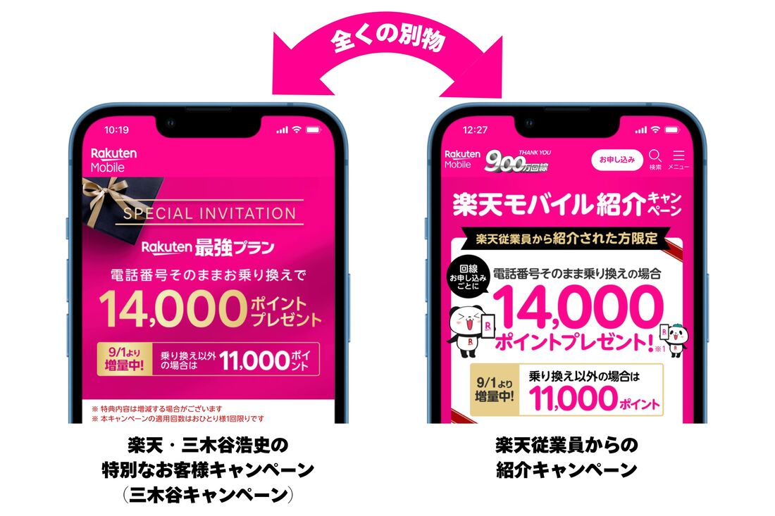 三木谷キャンペーン 楽天従業員からの紹介キャンペーン