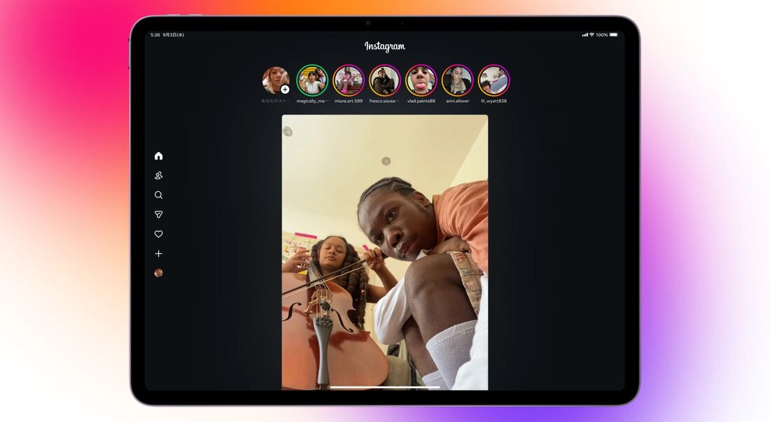 Instagram iPadアプリ