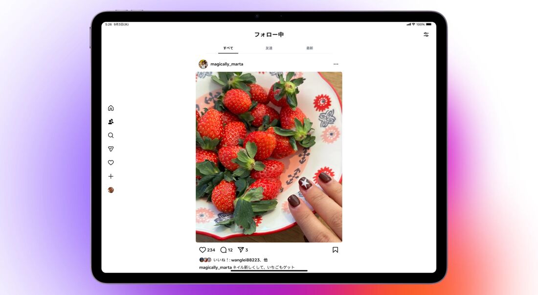 Instagram iPadアプリ