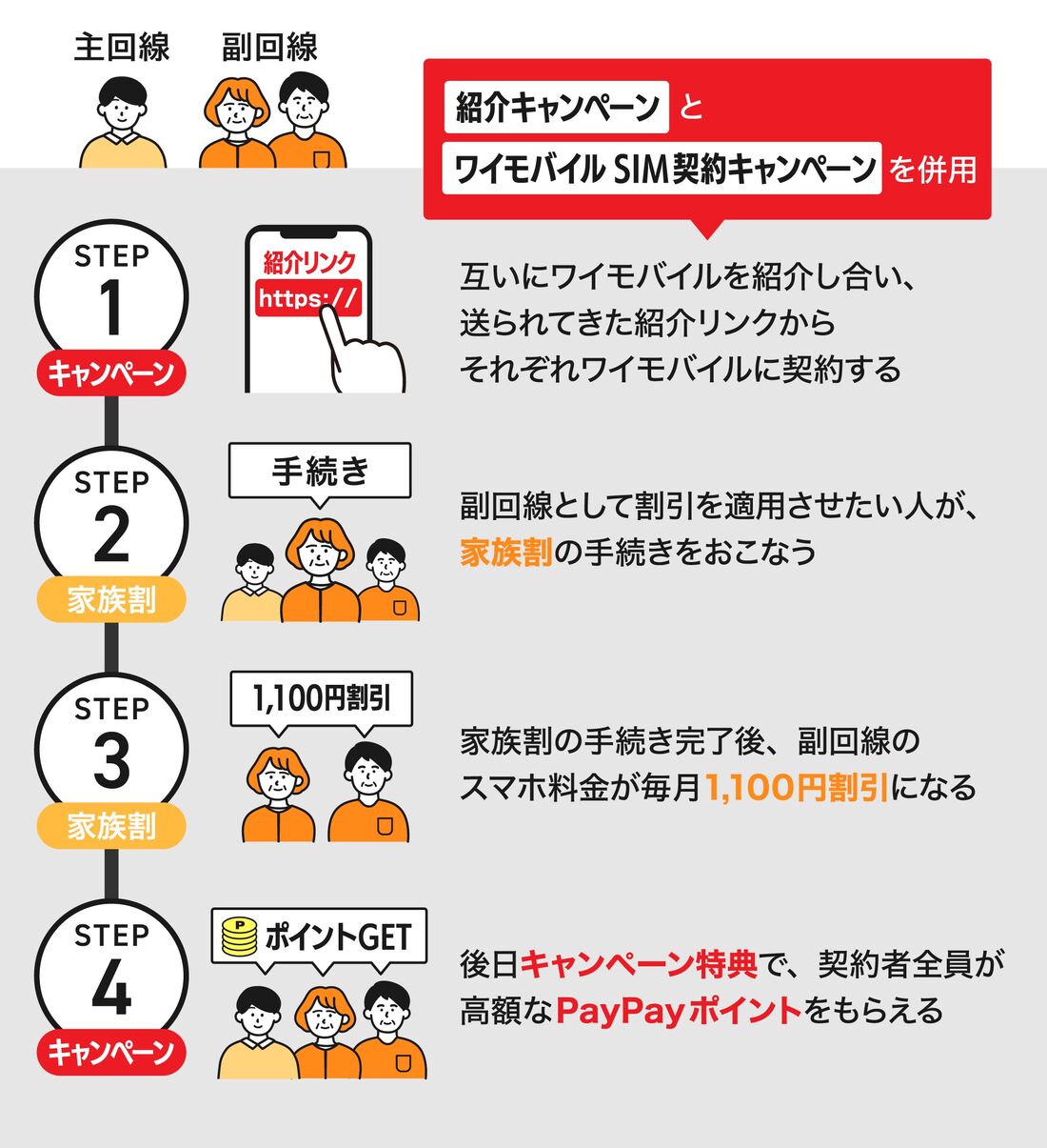 キャンペーン併用のステップ