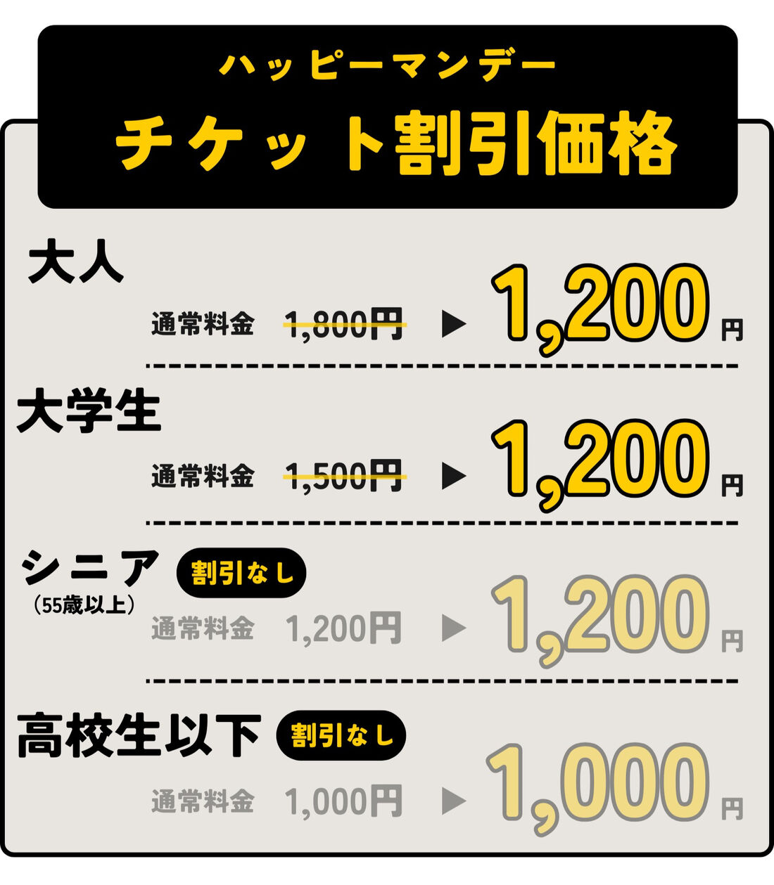 イオンシネマ ハッピーマンデー