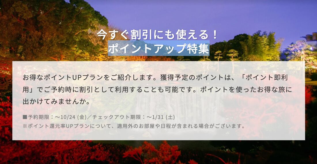 ポイントアップ特集